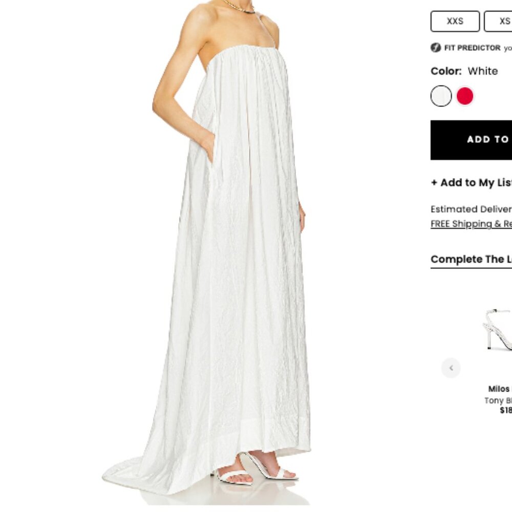 Helsa Crinkle Pleated Gown